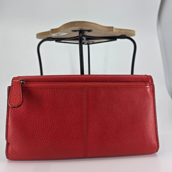 Coach Park Red Leather Turnlock Checkbook Wallet - Archival Heritage Piece - Picture 3 of 9